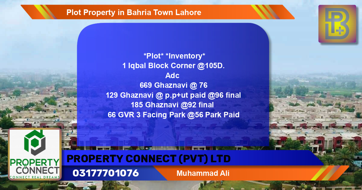 Residential Plot for Sale in Bahria Town, Lahore - (BP-48780)