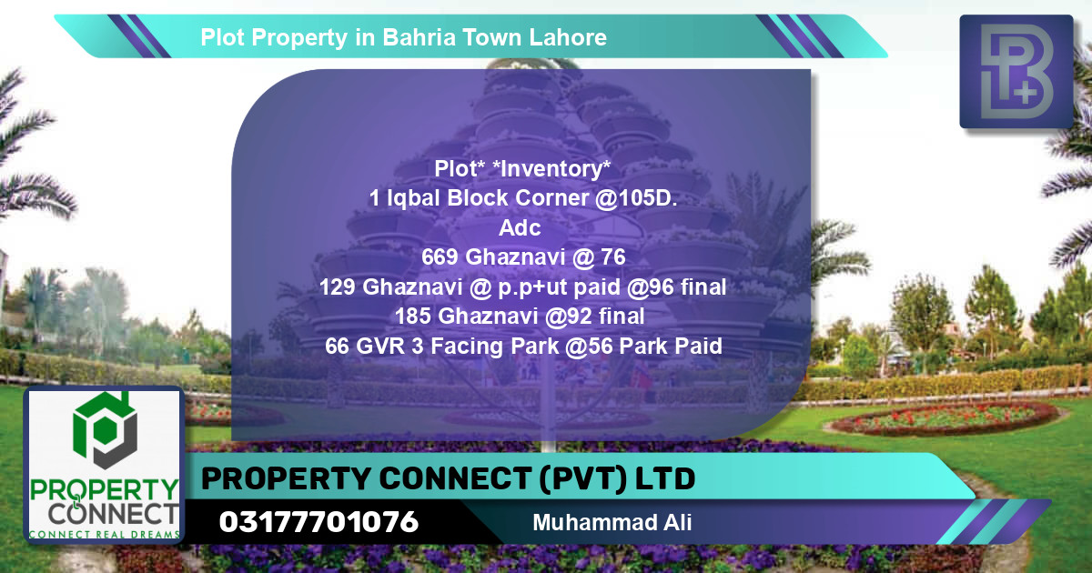 Residential Plot for Sale in Bahria Town, Lahore - (BP-48781)