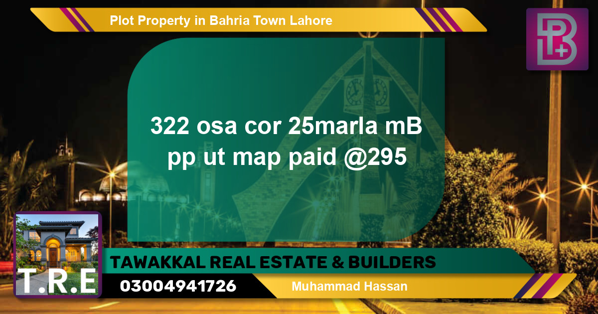 Residential Plot for Sale in Bahria Town, Lahore - (BP-48791)