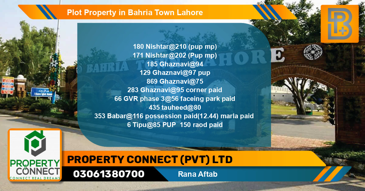Residential Plot for Sale in Bahria Town, Lahore - (BP-48792)