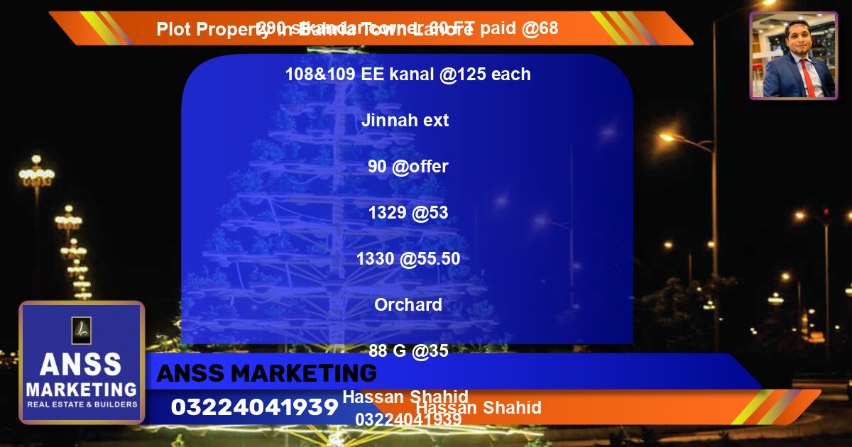 Residential Plot for Sale in Bahria Town, Lahore - (BP-48819)