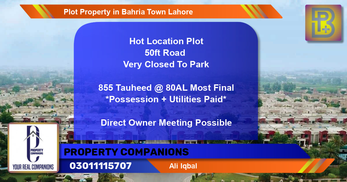 Residential Plot for Sale in Bahria Town, Lahore - (BP-48826)