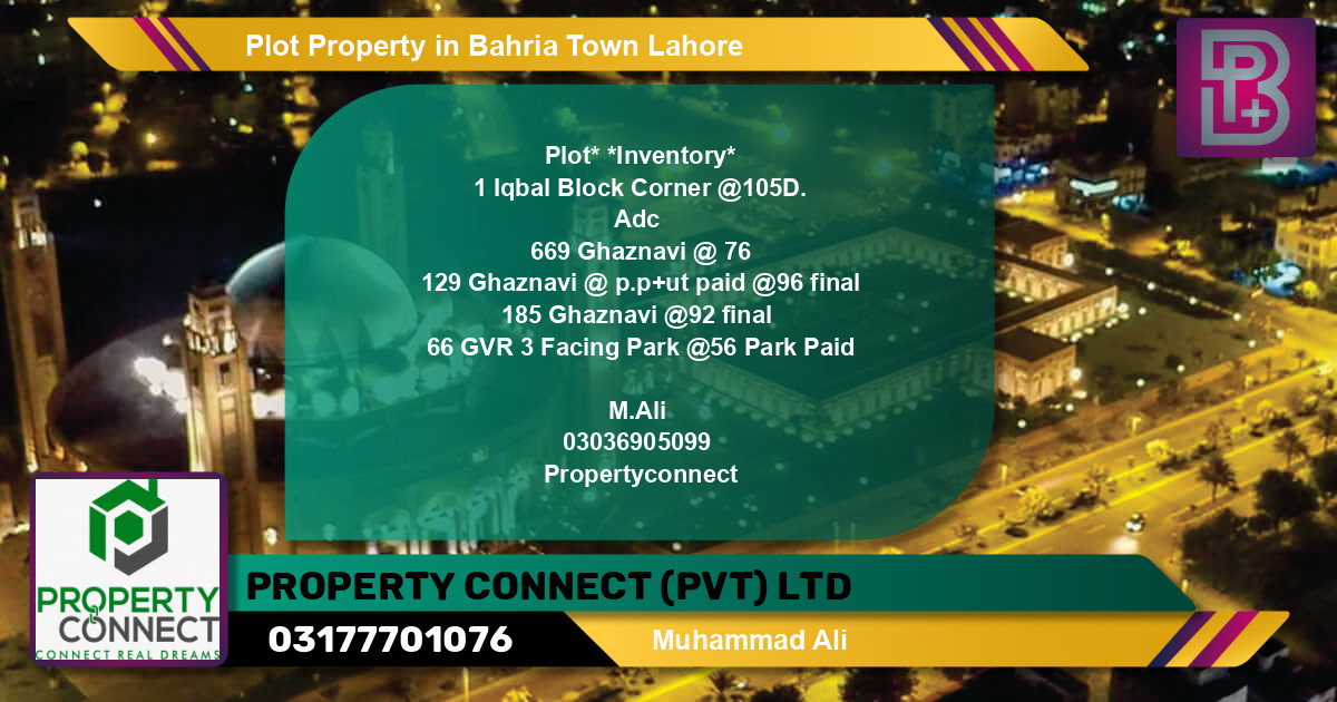Residential Plot for Sale in Bahria Town, Lahore - (BP-48838)