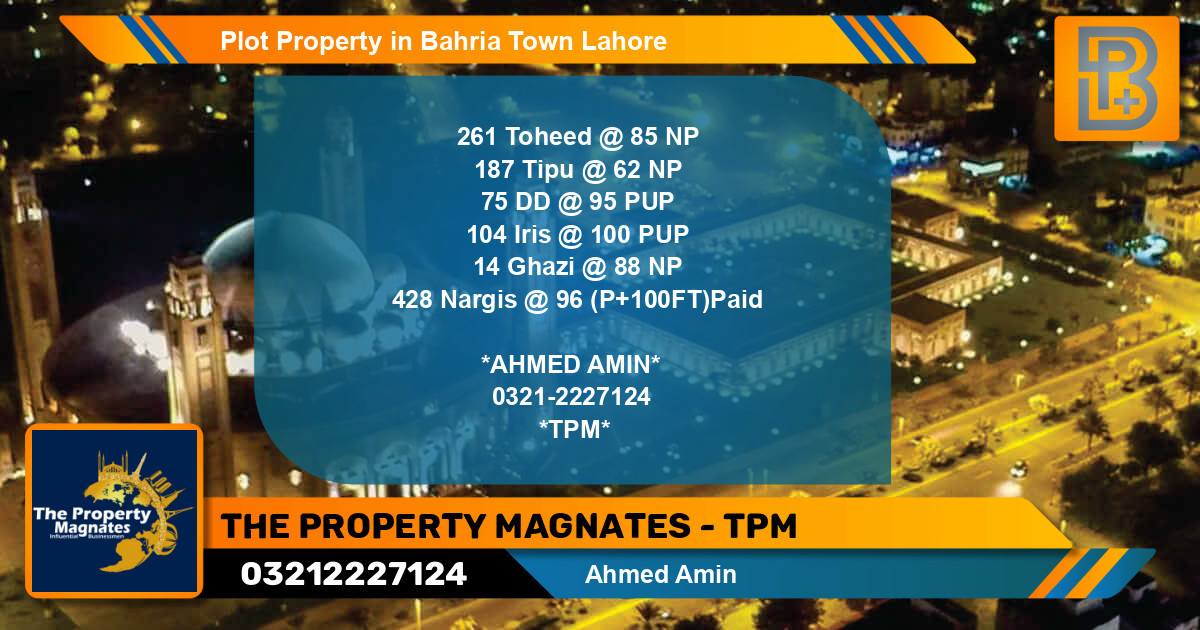 Residential Plot for Sale in Bahria Town, Lahore - (BP-48867)