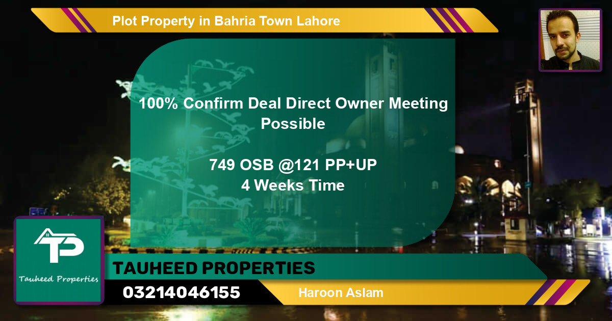 Residential Plot for Sale in Bahria Town, Lahore - (BP-48888)