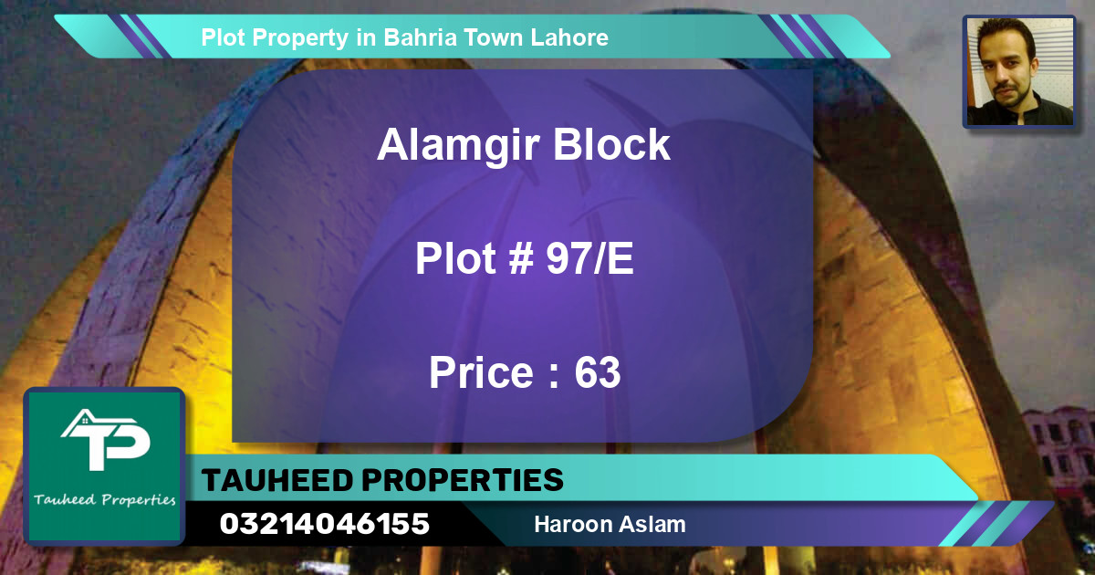 Residential Plot for Sale in Bahria Town, Lahore - (BP-48891)