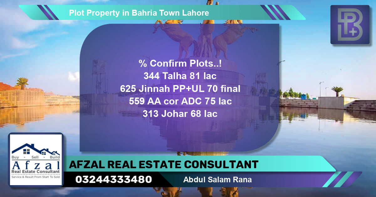 Residential Plot for Sale in Bahria Town, Lahore - (BP-48904)