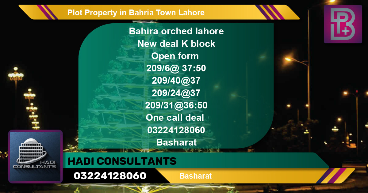 Residential Plot for Sale in Bahria Town, Lahore - (BP-48951)
