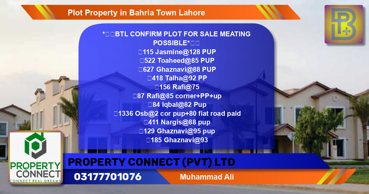 Residential Plot for Sale in Bahria Town, Lahore - (BP-48960)