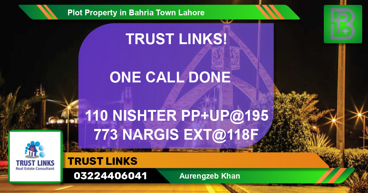 Residential Plot for Sale in Bahria Town, Lahore - (BP-48967)