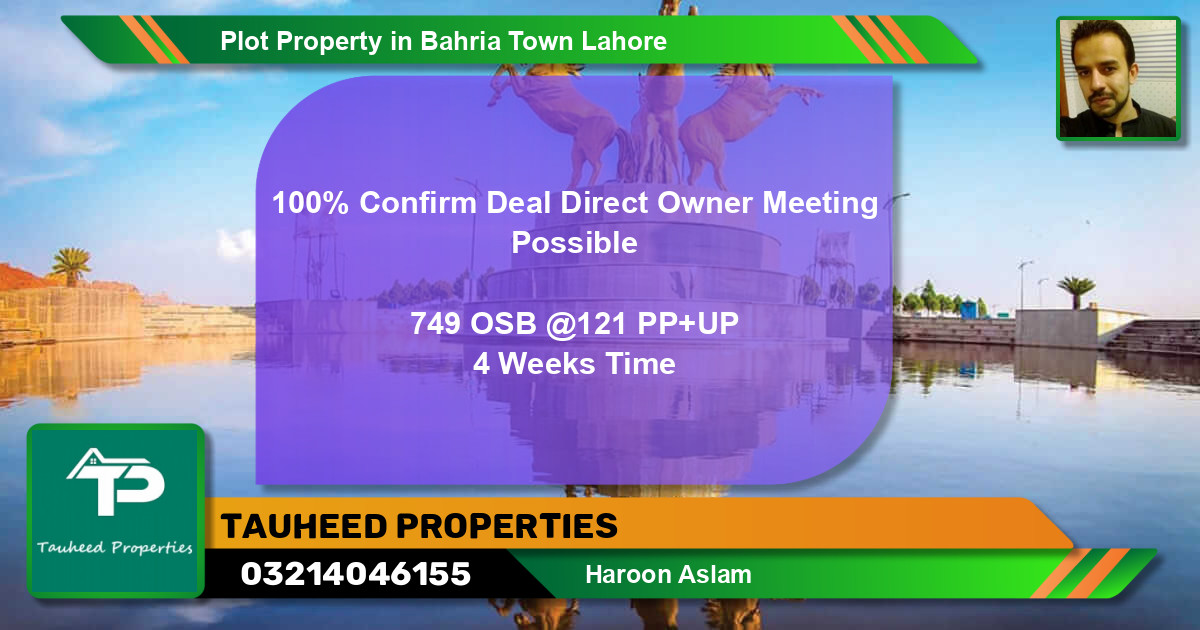 Residential Plot for Sale in Bahria Town, Lahore - (BP-48975)