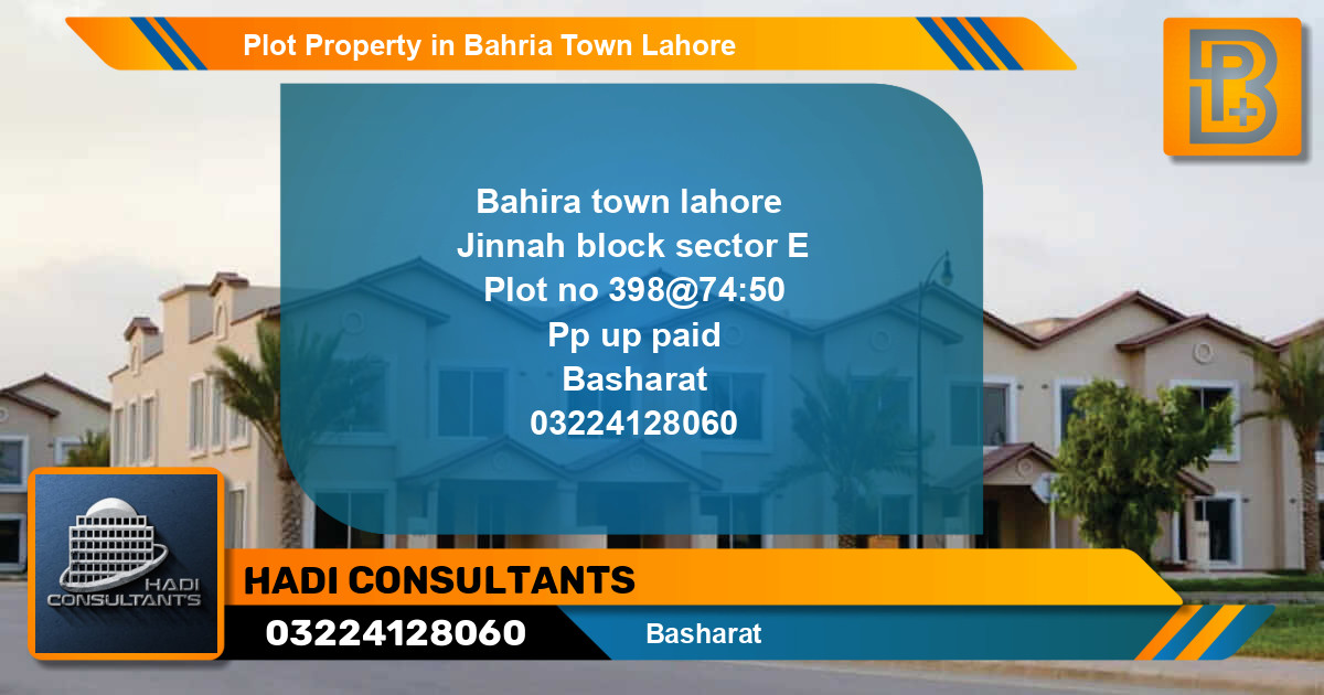 Residential Plot for Sale in Bahria Town, Lahore - (BP-48984)