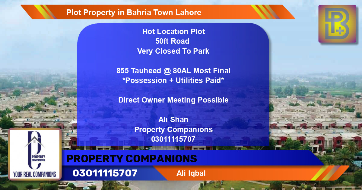 Residential Plot for Sale in Bahria Town, Lahore - (BP-49090)