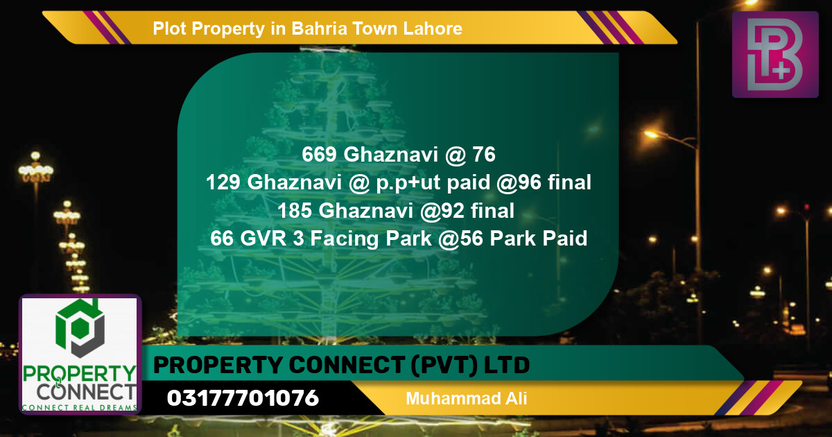 Residential Plot for Sale in Bahria Town, Lahore - (BP-49103)