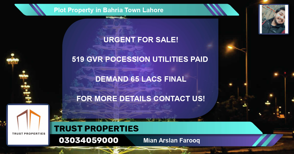Residential Plot for Sale in Bahria Town, Lahore - (BP-49126)