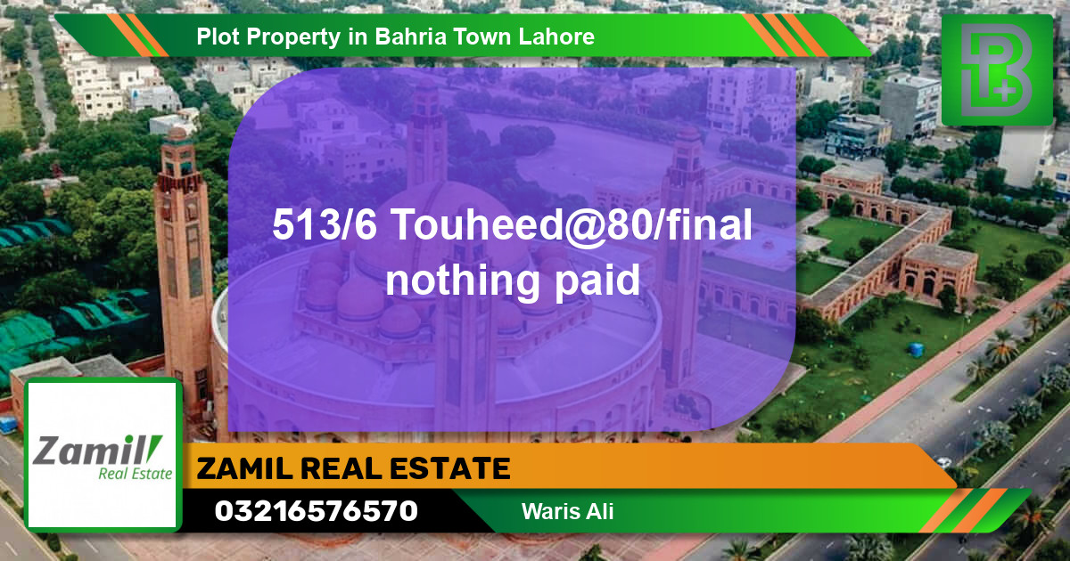 Residential Plot for Sale in Bahria Town, Lahore - (BP-49143)