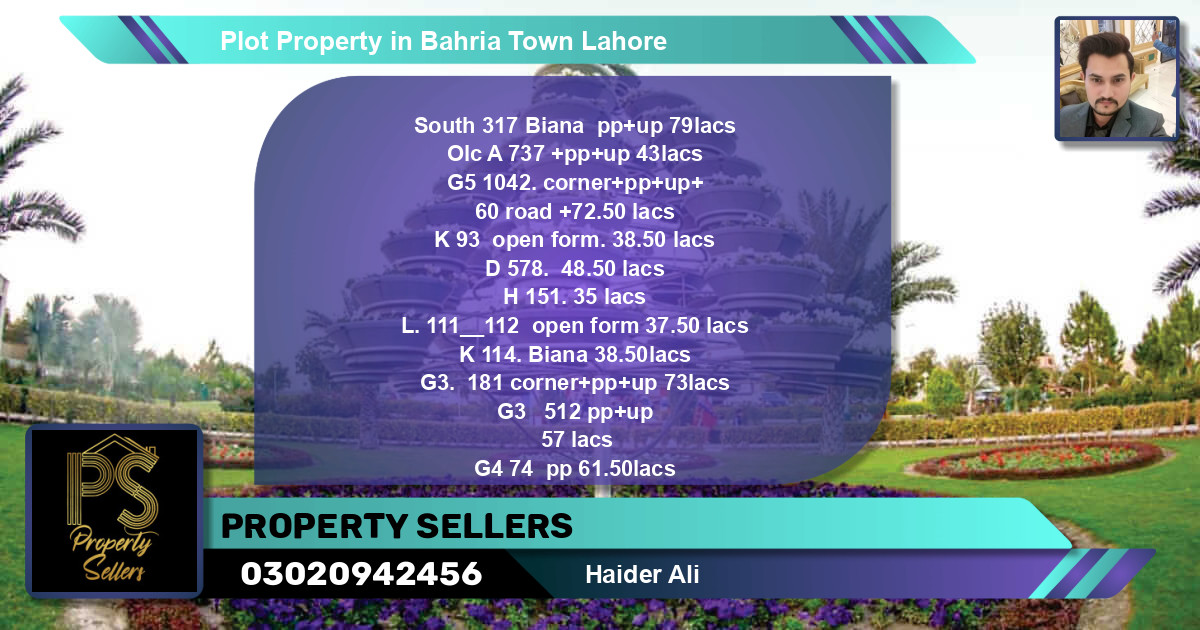 Residential Plot for Sale in Bahria Town, Lahore - (BP-49191)