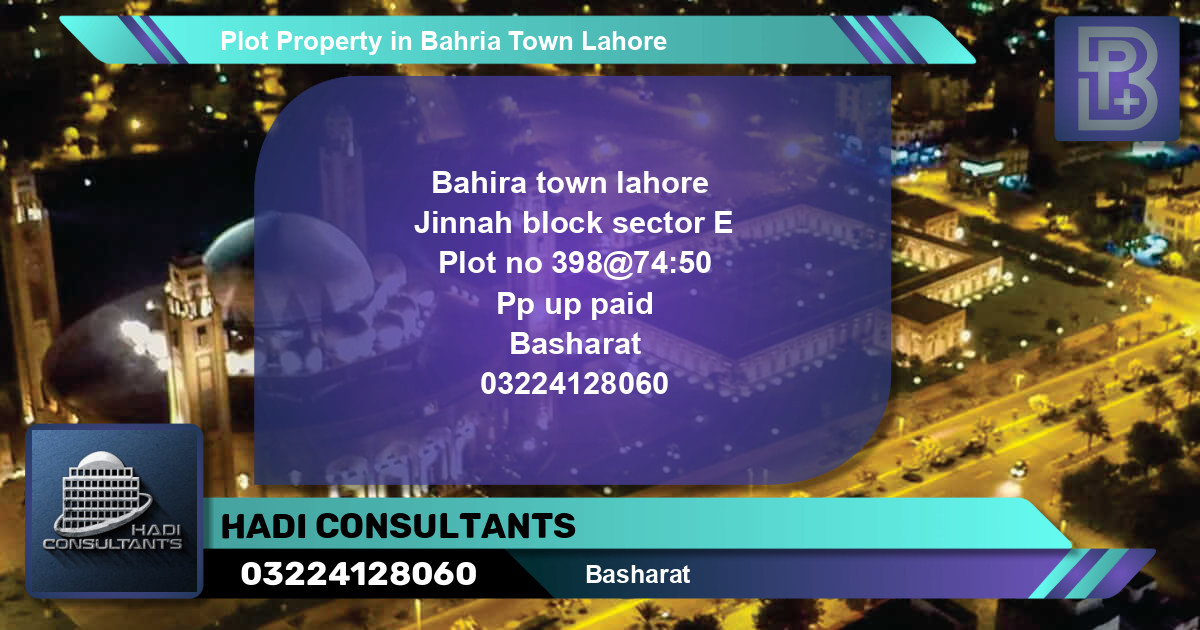 Residential Plot for Sale in Bahria Town, Lahore - (BP-49259)