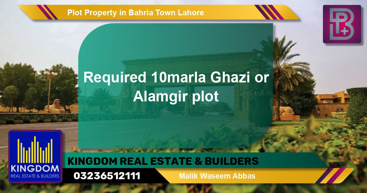 Residential Plot for Sale in Bahria Town, Lahore - (BP-49267)