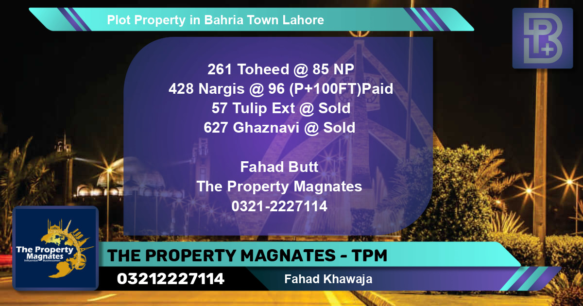 Residential Plot for Sale in Bahria Town, Lahore - (BP-49268)