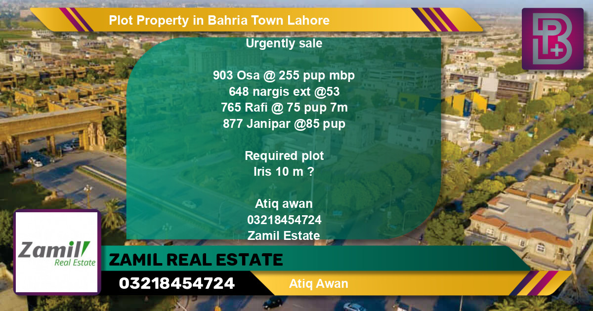 Residential Plot for Sale in Bahria Town, Lahore - (BP-49271)