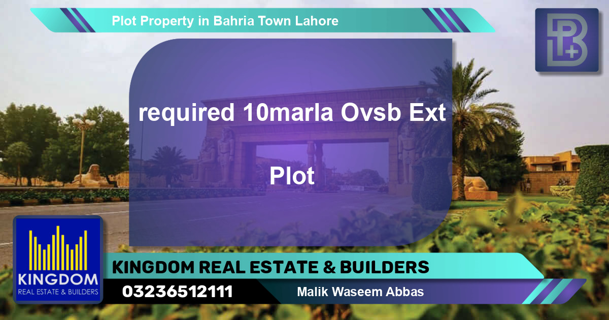 Residential Plot for Sale in Bahria Town, Lahore - (BP-49280)