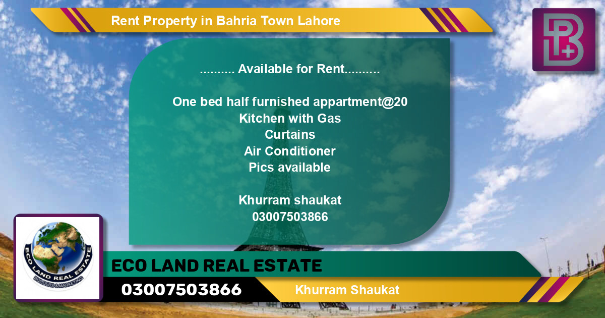 Residential Property for Rent in Bahria Town, Lahore - (BP-49281)