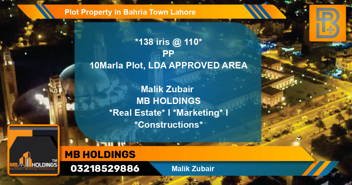 Residential Plot for Sale in Bahria Town, Lahore - (BP-49327)