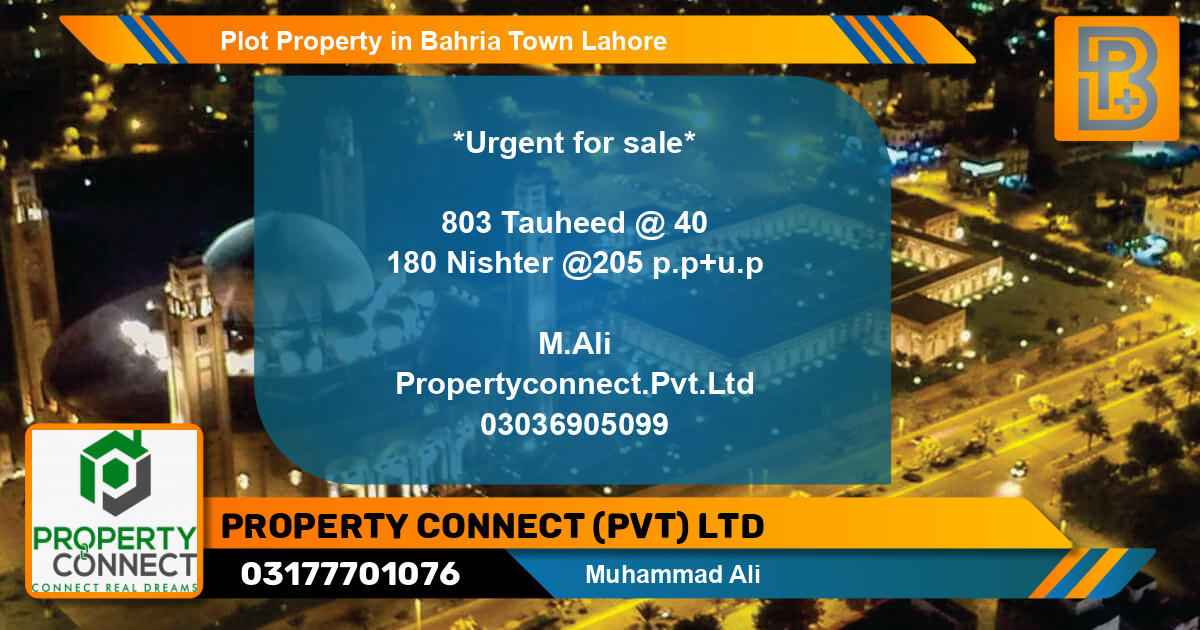 Residential Plot for Sale in Bahria Town, Lahore - (BP-49342)