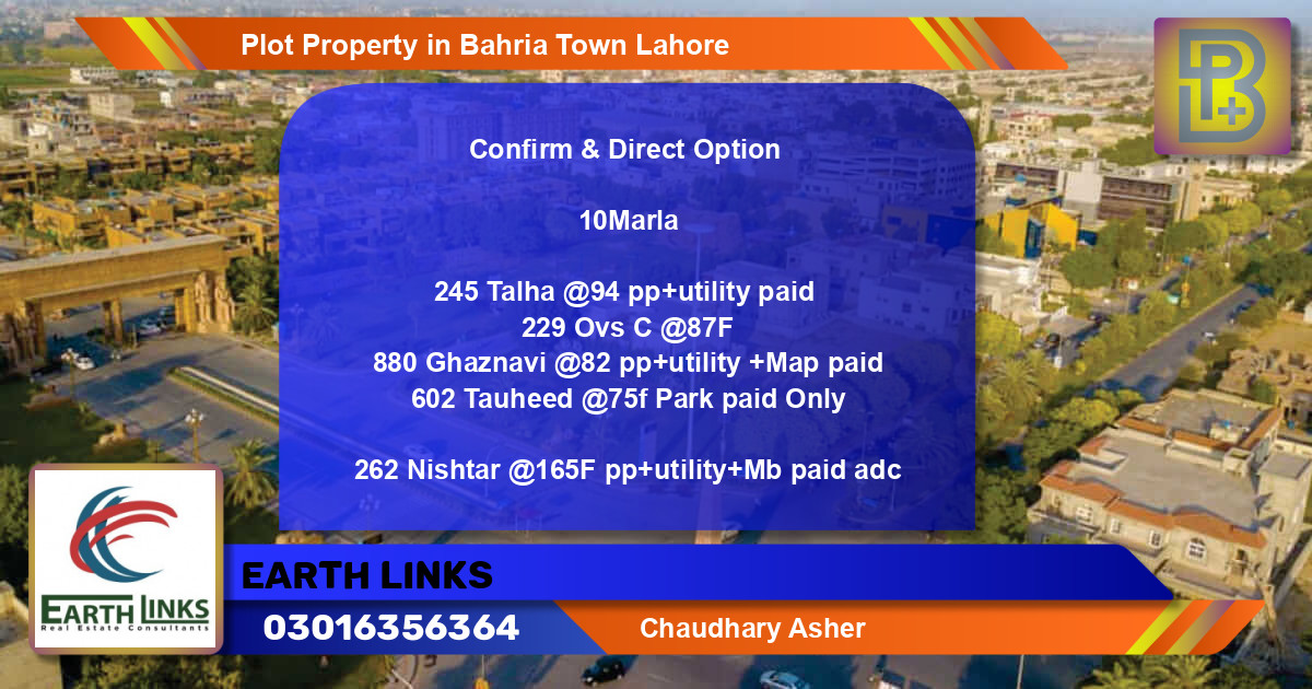 Residential Plot for Sale in Bahria Town, Lahore - (BP-49351)