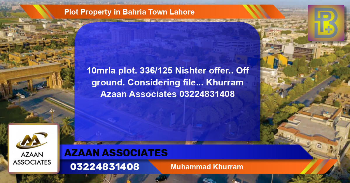 Residential Plot for Sale in Bahria Town, Lahore - (BP-49386)