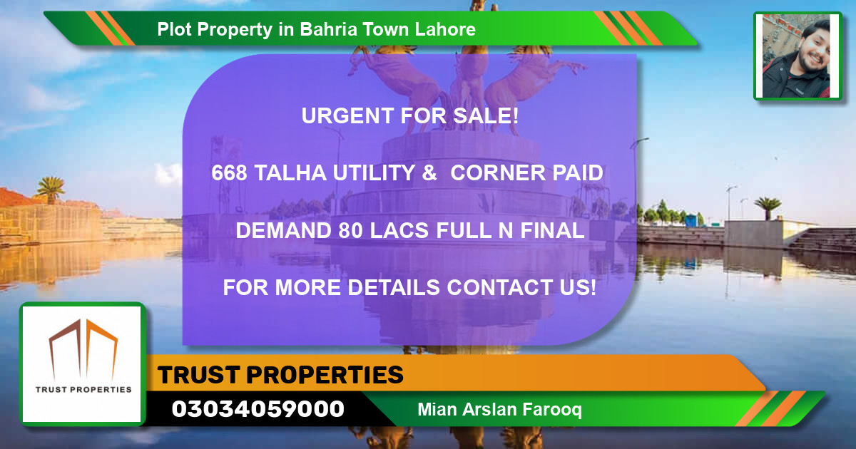 Residential Plot for Sale in Bahria Town, Lahore - (BP-49392)