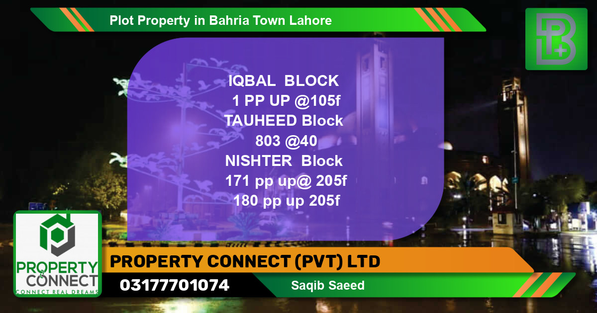 Residential Plot for Sale in Bahria Town, Lahore - (BP-49416)