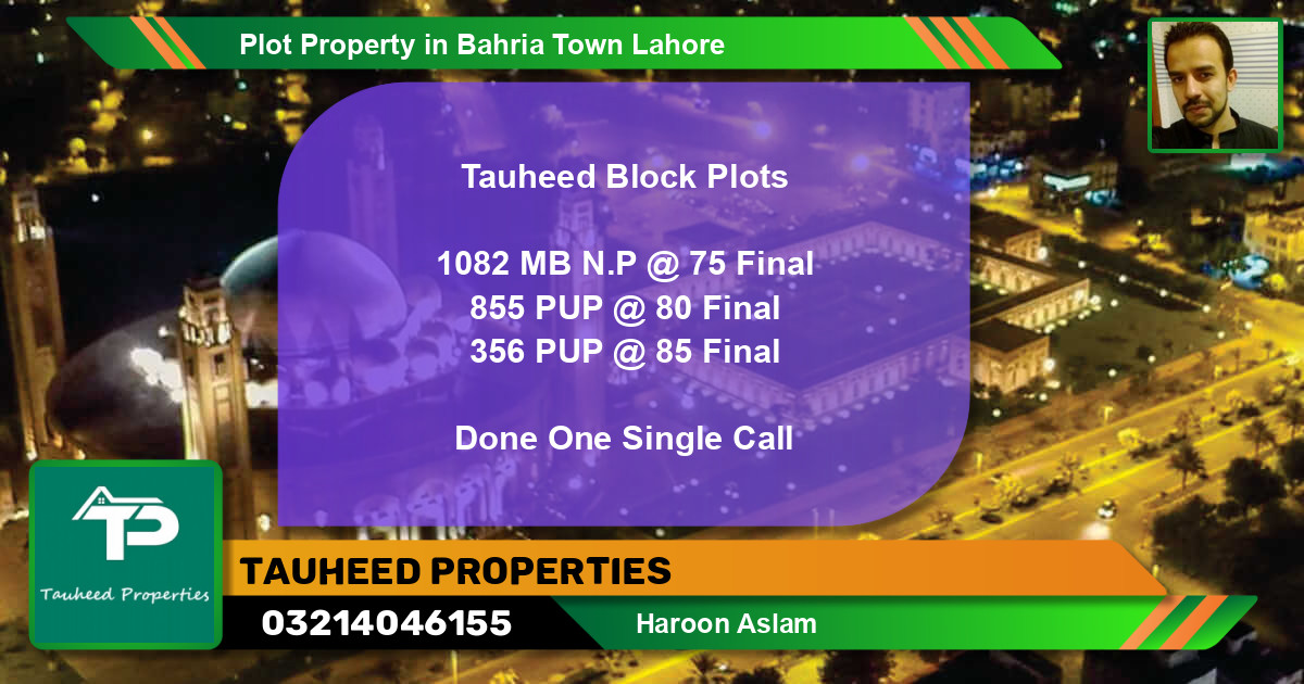 Residential Plot for Sale in Bahria Town, Lahore - (BP-49442)