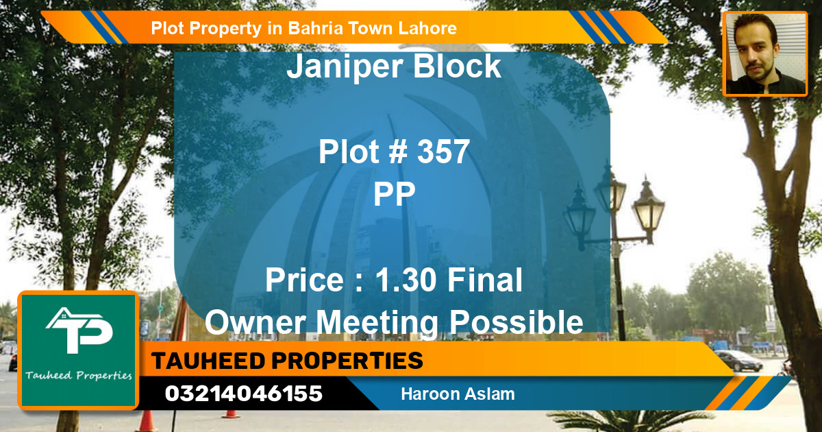 Residential Plot for Sale in Bahria Town, Lahore - (BP-49446)