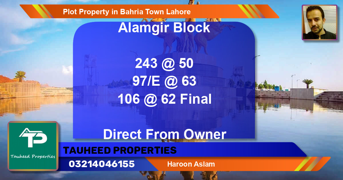 Residential Plot for Sale in Bahria Town, Lahore - (BP-49448)