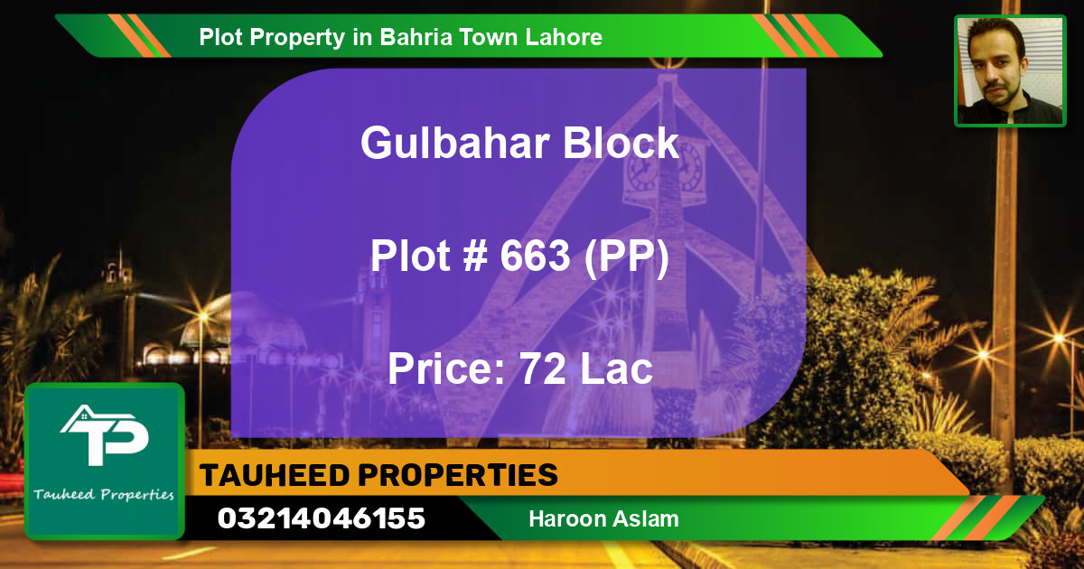 Residential Plot for Sale in Bahria Town, Lahore - (BP-49452)