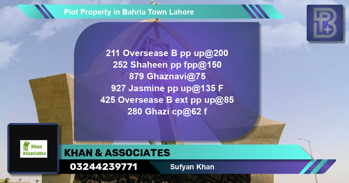 Residential Plot for Sale in Bahria Town, Lahore - (BP-49496)