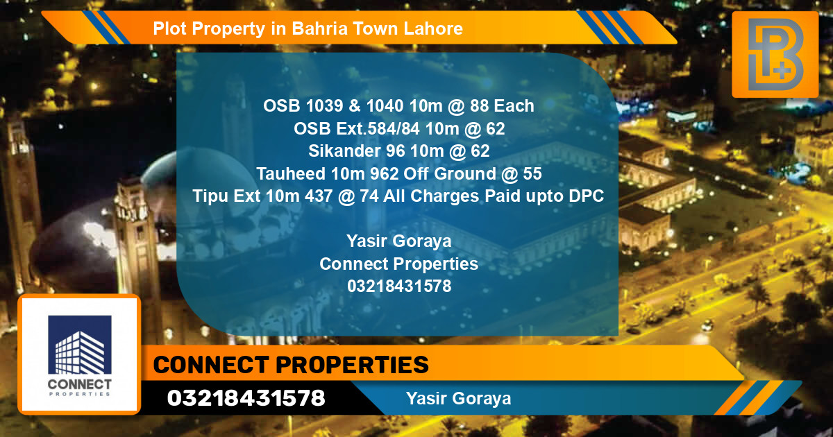 Residential Plot for Sale in Bahria Town, Lahore - (BP-49519)