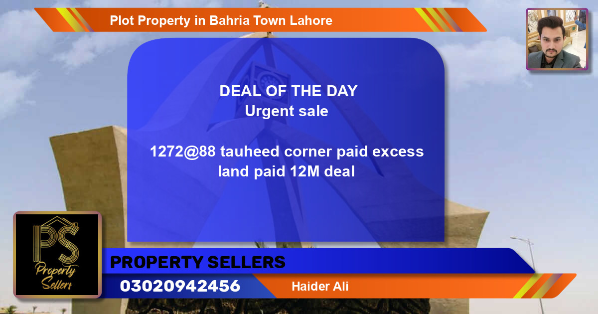Residential Plot for Sale in Bahria Town, Lahore - (BP-49529)