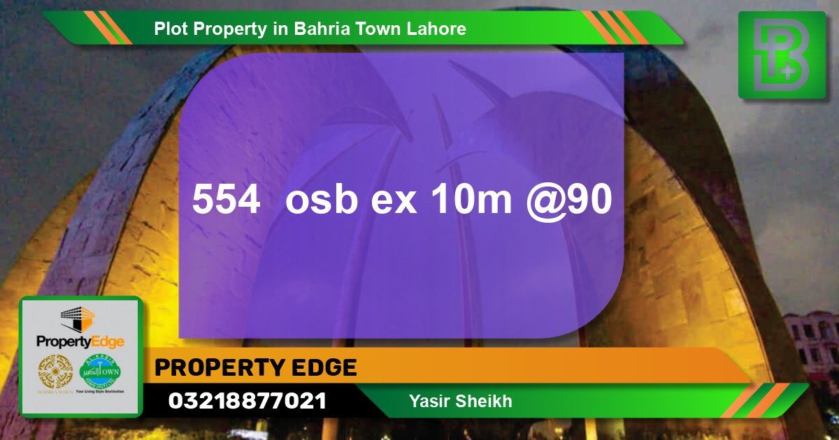Residential Plot for Sale in Bahria Town, Lahore - (BP-49621)
