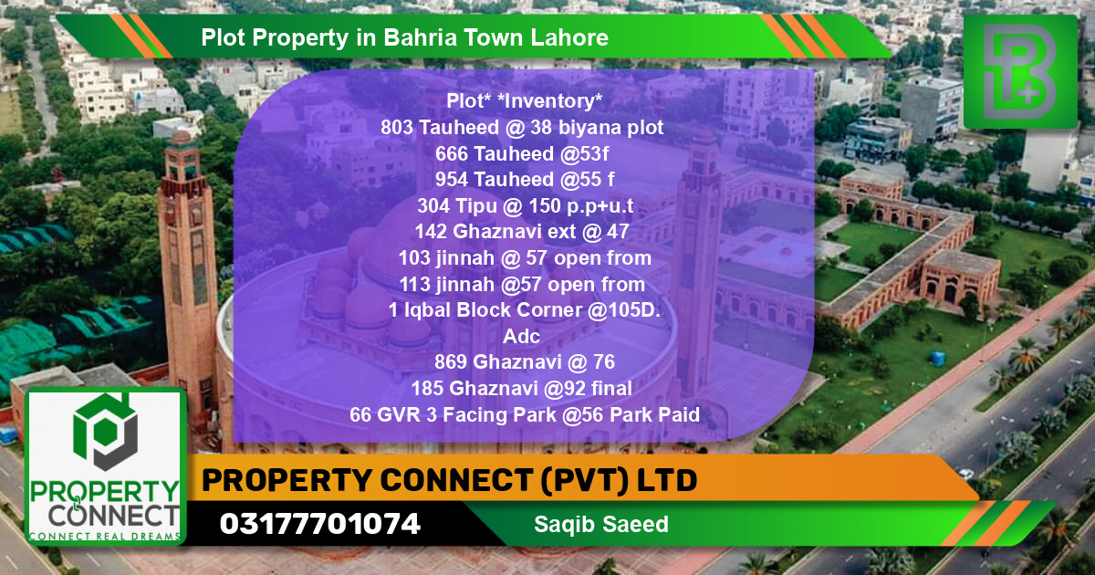 Residential Plot for Sale in Bahria Town, Lahore - (BP-49637)