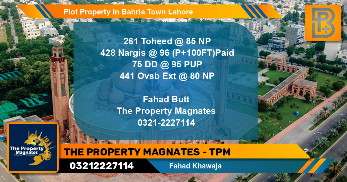 Residential Plot for Sale in Bahria Town, Lahore - (BP-49730)