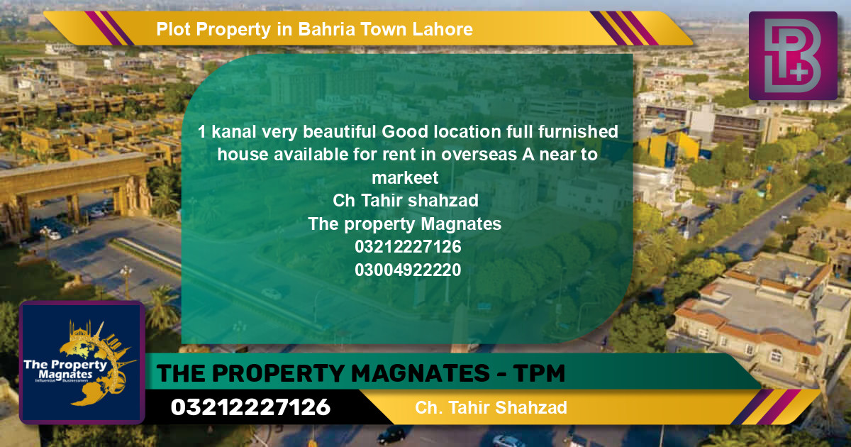 Residential Plot for Sale in Bahria Town, Lahore - (BP-49731)