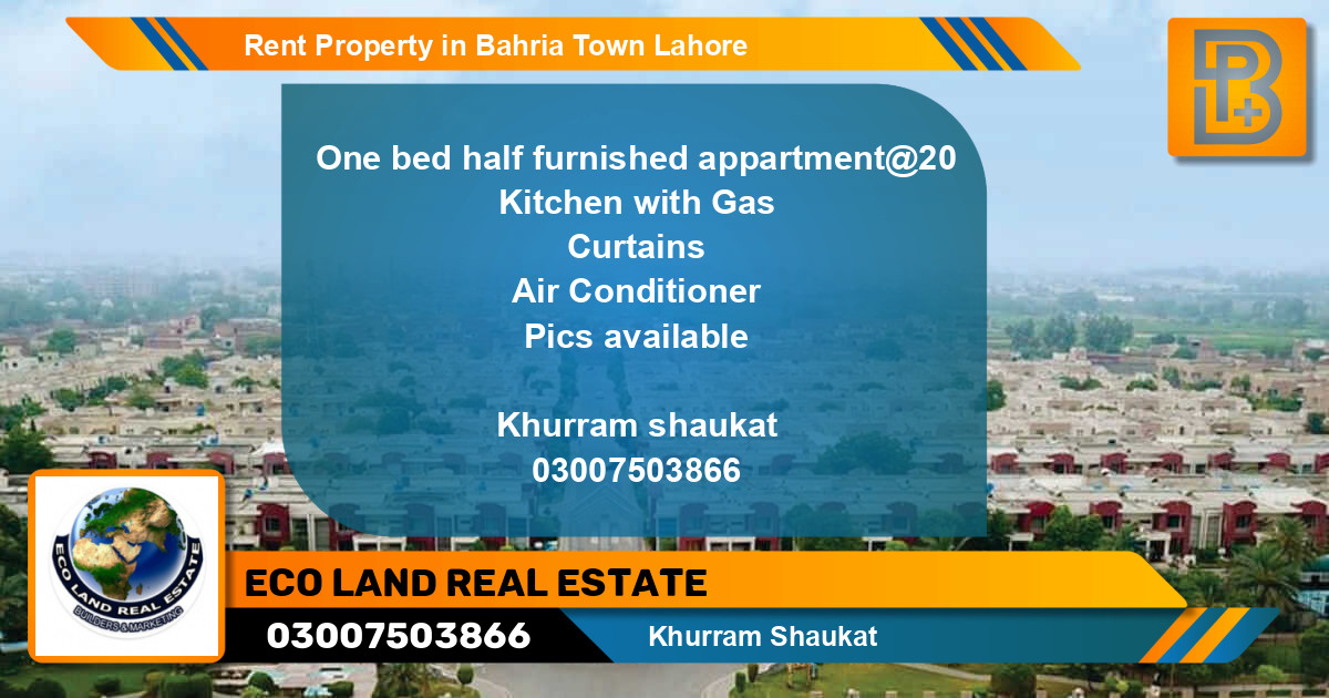 Residential Property for Rent in Bahria Town, Lahore - (BP-49735)