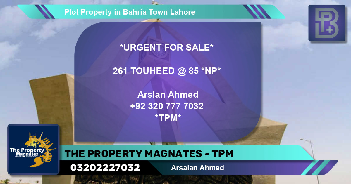 Residential Plot for Sale in Bahria Town, Lahore - (BP-49775)