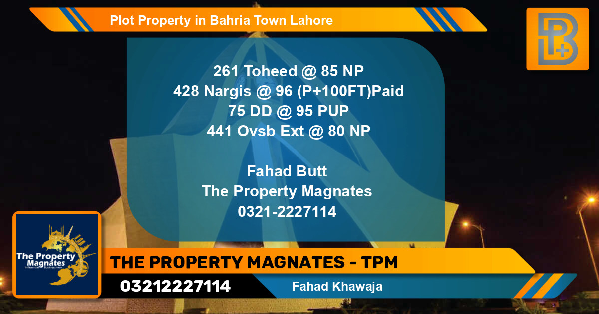 Residential Plot for Sale in Bahria Town, Lahore - (BP-49805)