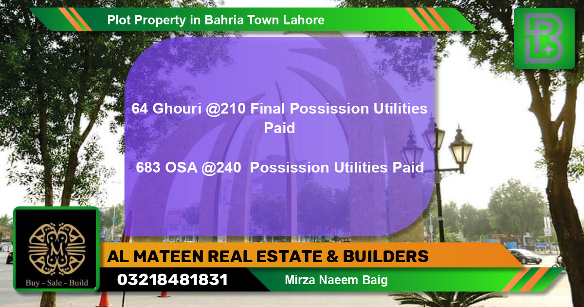 Residential Plot for Sale in Bahria Town, Lahore - (BP-49809)
