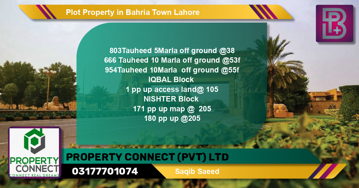 Residential Plot for Sale in Bahria Town, Lahore - (BP-49845)