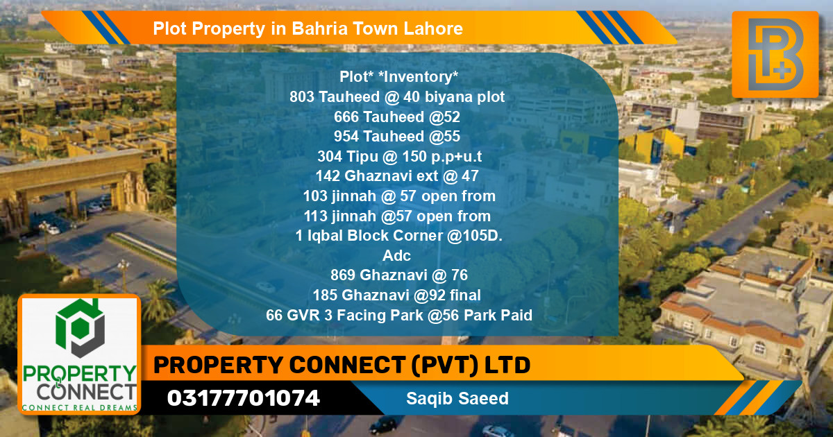 Residential Plot for Sale in Bahria Town, Lahore - (BP-49847)
